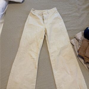GAP Cream High-Rise Pants